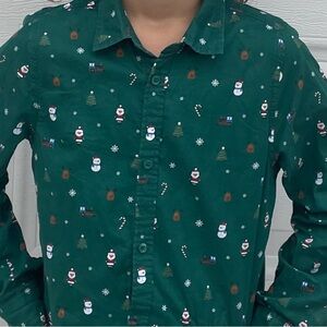 Kids H&M button up Christmas shirt